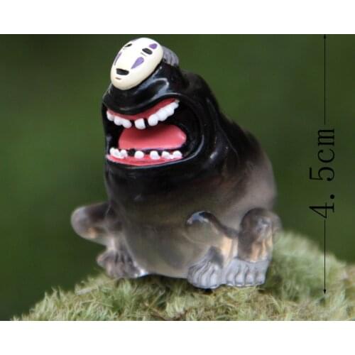 1pcs Action Figure random Spirited Away 4.5cm PVC faceless men No Face Resin Micro Landscape decoration Doll Model Anime
