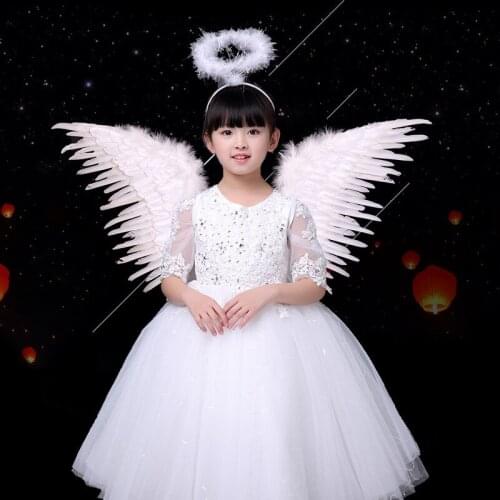 Feather Fairy Angel Wings For Children Fancy Dress Costume Halloween Party Event Wedding Supplies Decorations