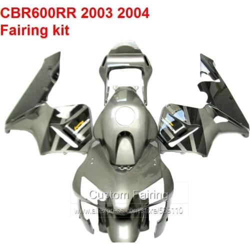 Buy Fairings For HONDA CBR600RR 03 - 04 INJECTION MOLDED ( Silver & Black ) Fairing Kit Xl09