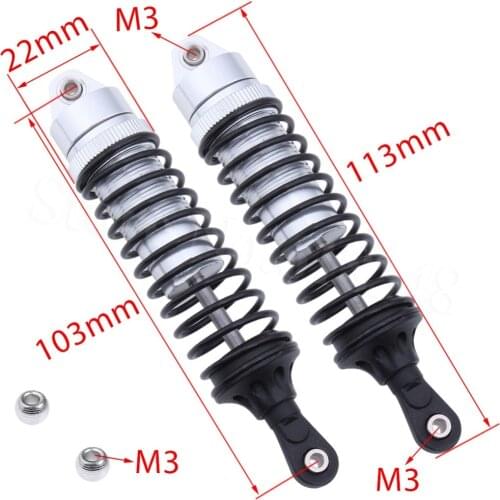 For TRAXXAS Slash 4X4 Oil filled Aluminum Rear Shocks Absorber 101m Assembled With Springs 1/10th Electric Short Course Truck