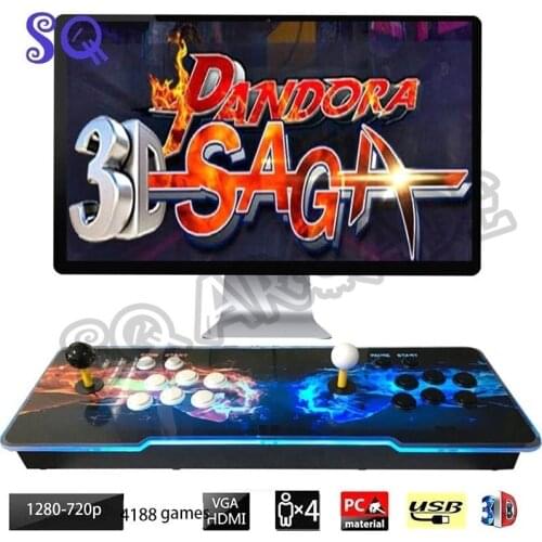 New come Pandora 3D Saga Game Console 4188 in 1 160*3d Games Save/Pause/Record/Search Functin Update from 2448/4108 in 1