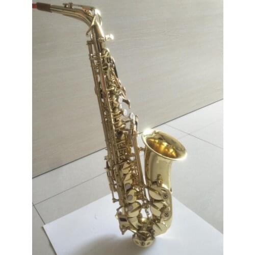 New saxophone professional E flat alto saxophone mouthpiece Gold Lacquer brass wind instrument Eb Saxophone