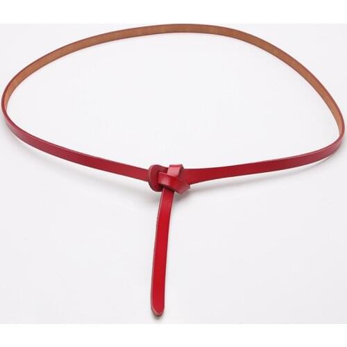 Luxury Genuine Leather Belt For Women HOT Bow Thin Cowhide Leather Jeans Girdles Knotted Belts Female