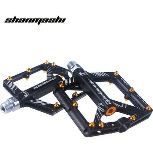 Shanmashi Mountain Bike Bicycle Pedals Cycling Ultralight Aluminium Alloy 4 Bearings MTB Pedals Bicicleta Bike Pedals Flat BMX