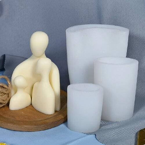 DIY Family Couples Candle Silicone Mold DIY Abstract Figures Aromatic Plaster Candle making Craft Gifts Home Decor Accessories