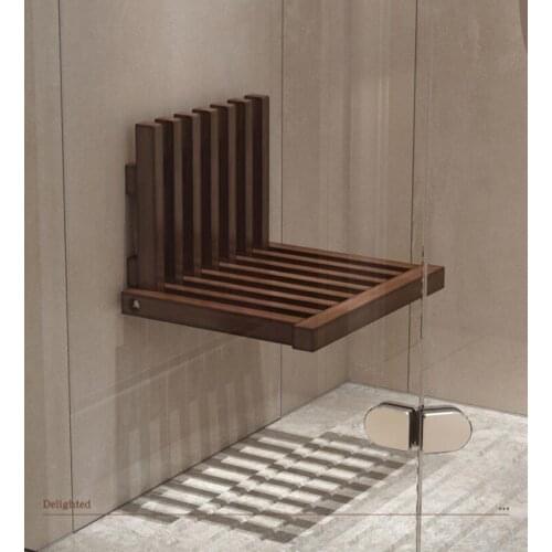 Ultra Thin Hidden Wall Hanging Folding Chair Porch Chair Shoe Changing Wall-Mounted Folding Bathroom Stool