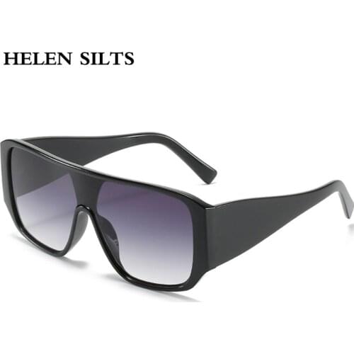 Oversized One-piece Goggle Sun Glasses Women Men Brand Fashion Flat Top Glasses For Female Male Gradient Lens Shades Sun Glasses