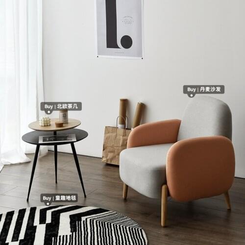 Modern Nordic Simple Living Room Sofa Chair Backrest Lounge Chair Fabric Furniture Sectional Sofa Armchair ZAX