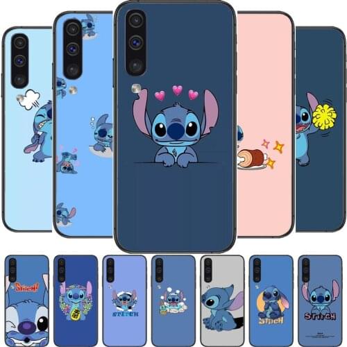 Stitch Phone cover hull For SamSung Galaxy S8 S9 S10E S20 S21 S5 S30 Plus S20 fe 5G Lite Ultra black soft case