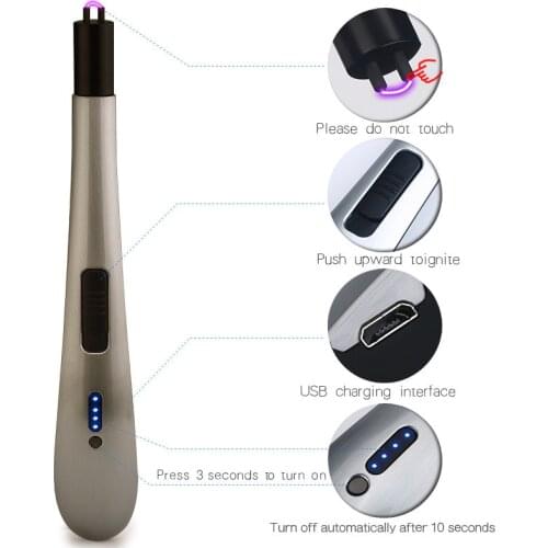 BBQ Kitchen USB Electric Lighter Windproof Plasma Pulse Rechargeable Lighter Outdoor Camping Led Display Lighter Gas Stoves