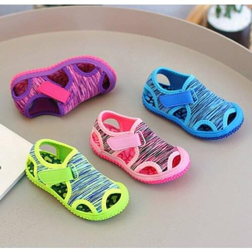 Sandals Summer Kids Baby Girls Boys Non-slip Outdoor Sneakers Soft Sole Hook Beach Sandals Children Sandals Girls
