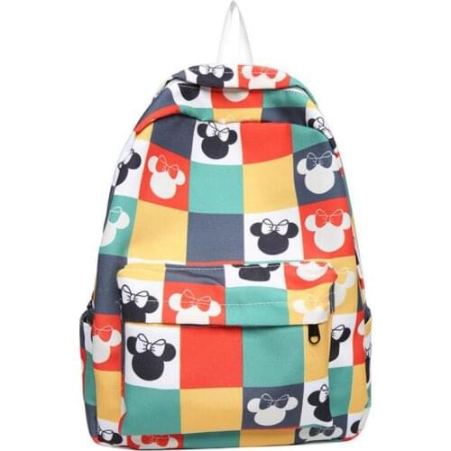 Disney Women Mickey Backpack Multifunctional Large Capacity Backpack Lady Durable Travel Bag Outdoor Mountaineering Bag