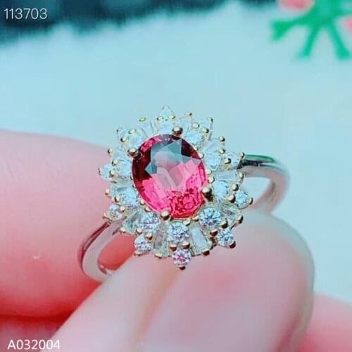 KJJEAXCMY boutique jewelry 925 sterling silver inlaid natural magnesium aluminum garnet girl ring new love