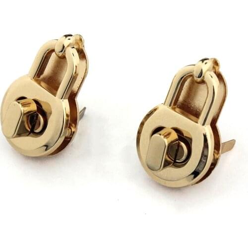 1pcs Fashion Metal Turn Lock Bag Decoration Lock Clasp for DIY Handbag Bag Purse Luggage Hardware Closure Bag Parts Accessories