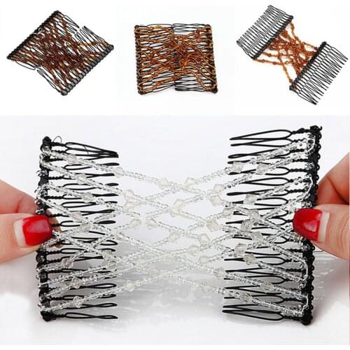 1PC Woman Elastic Magic DIY Toll Vintage Fashion Headband Hair Maker Bun Hair Combs Metal Hairpins Hair Clips Hair Accessories
