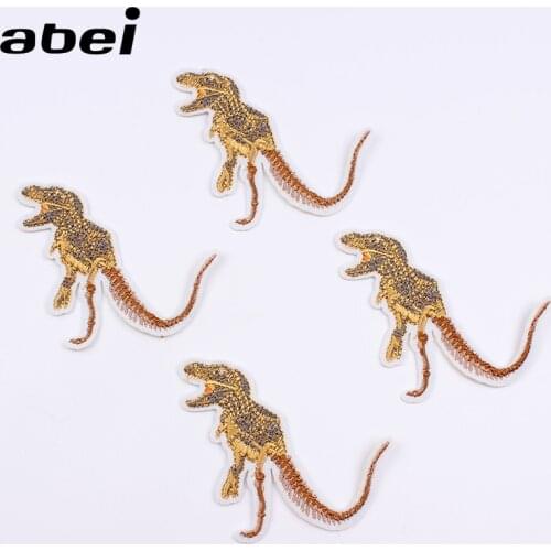 5pcs/lot Embroidered Iron On Dinosaur Patch Sew On Animal Stickers DIY Patches Handmade Coat Badge Appliques Sewing Patches