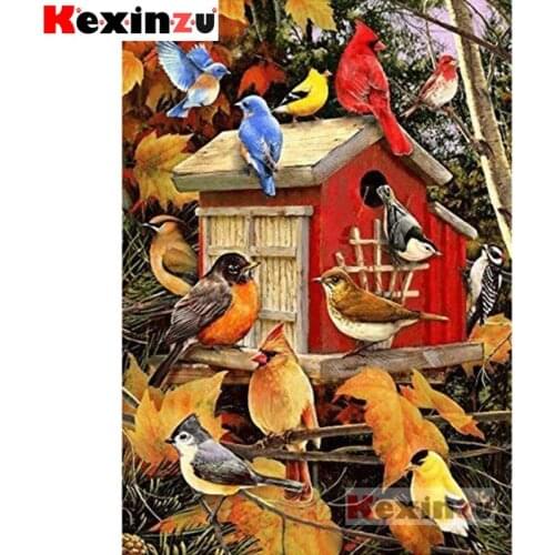 2019 new 5D DIY Full Square/Round Drill Diamond Painting "Bird and home" 3d Diamond Embroidery Cross Stitch Decor Gift K@5455