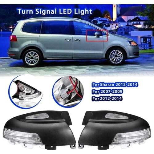 Car Left Right Rearview Side Mirror Turn Signal LED Repeater Light Lamp for Sharan 2012 2013 2014 Tiguan 2007 2008 2009