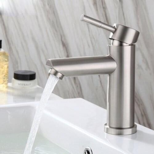 Free shipping stainless steel faucet, bathroom basin hot and cold faucet, single-handle bathroom faucet