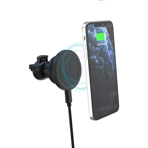 15W Wireless Charger Magnetic Absorption Car Vehicle Wireless Charger Holder Mount Phone Fast Charging for iPhone12 Accessories