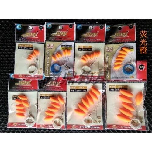 5packs Fluorescence Fishing Float 7 Star Float Olive Float Fishing Tackle Accessories For Night Fishing A189