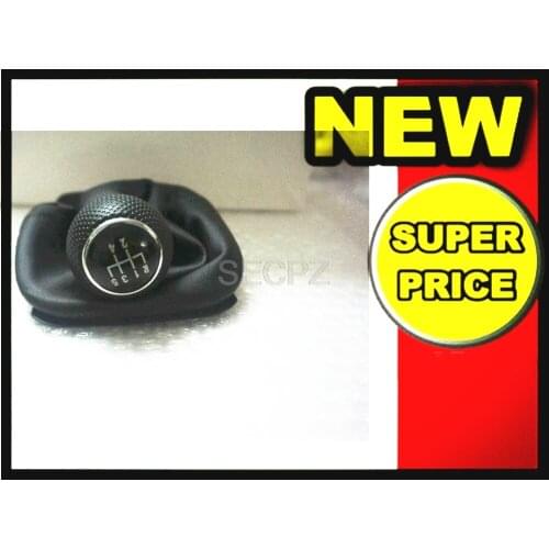 GOOD shipping Gear Knob & Shift Boot 5 Speed For Volkswagen For VW Jetta golf 3 12mm