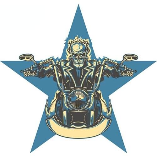 Jpth 13cm x 12.5cm for skeleton riding, waterproof, motorcycle helmet, car sticker, van decoration, scratch resistant vinyl JP