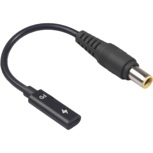 Type-C Female to 7.9mm Male Power Supply Cable Adapter Converter for Le-novo Thinkpad X61S R61 T410 T420s T400 T430 Laptop Drop