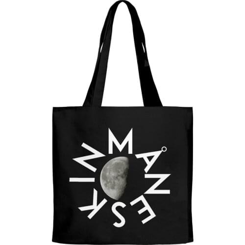 Maneskin Hip Hop Handbags Cloth Canvas Tote Bag Print Shopping Bags Reusable Shoulder Shopper Bags Casual Pacakge