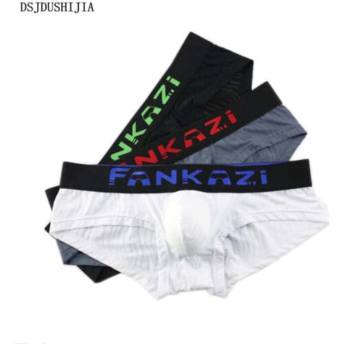 Fashion Mens Underwear Nightwear Sexy Briefs Wholesale 3pcs/pack Mens Underpants Triangle Panties Lingerie Sexy Males Underwear