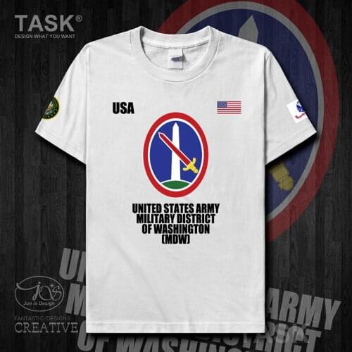 US Army Washington Military Command MDW mens t shirt Tops Short sleeve country Tactical Military sweatshirt sports cotton summer