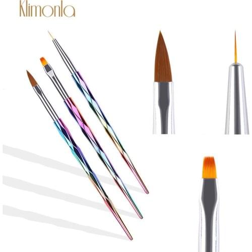 3pcs/set Nail Brushes Pen Laser Gradient Nail Art Design Painting Tools Pen Polish Brush kit Beauty Manicure Art Brush Set