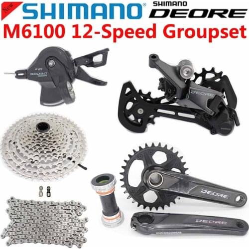 2020 NEW SHIMANO DEORE M6100 170mm 175mm 32T Groupset 12 Speed Shifter Rear Derailleur Cassette Crankset FC-M6100 FC-M6120