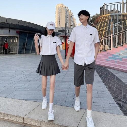2021 actual shoot new college wind small fresh suit couples clothes couples clothing