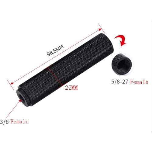 98.5mm (3.87 inches) Long Audio Microphone Stand Thread Adapter 5/8-27 Female to 3/8" Female or 1/4" female - Coupler