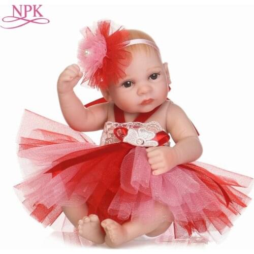 NPK reborn premie Christmas doll gift simulation baby full vinyl body doll
