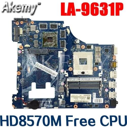 SAMXINNO For Lenovo G500 LA-9631P Laotop Mainboard LA-9631P Motherboard with HD 8570M GPU HM70 Free CPU