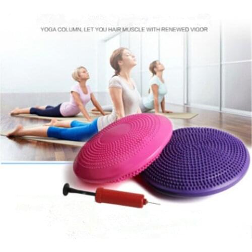 Balanced cushion ball yoga massage ball 33cm balance plate soft ball with thick explosion proof PVC ball free give air pump