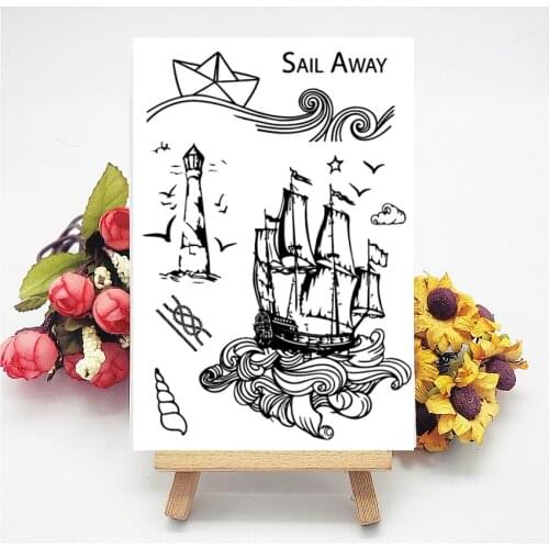 11*16CM Pirate Transparent Clear Stamps / Silicone Seals Roller Stamp For DIY Scrapbooking Photo Album/Card Making