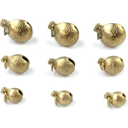 Cute Durable Pet Dog Accessories Copper Bells Pet Collar Accessories Jingle Small Metal Bronze Bell For Pet Necklace Accessories