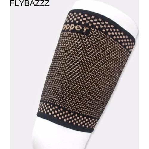 1PC Copper Nylon Outdoor Sports Leg Sleeve Support Brace Knee Pads Basketball Sport Compression Calf Stretch Brace Thigh Protect