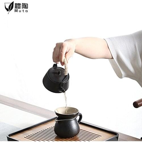 Tazasblack crockery ceramic teapot tea cup chinese kung fu tea sets drinkwaretea setteapot juego de tazas