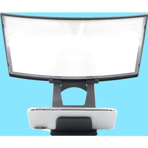 12 Inch 3d Effect Mobile Phone Video Curved Large Screen Enlarge Magnifier Bracket Hd Projector Amplifier For Watching Movies