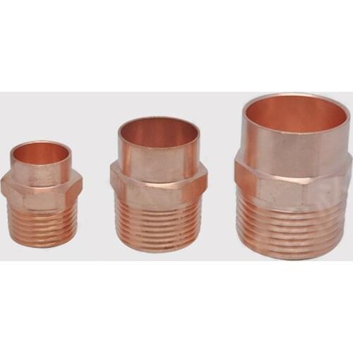 1/4" 1/2" 3/4" 1" NPT Male Thread x 5/8" 7/8" 9/8" ID Solder Socket Cup Copper End Feed Connector Coupler Plumbing Pipe Fitting