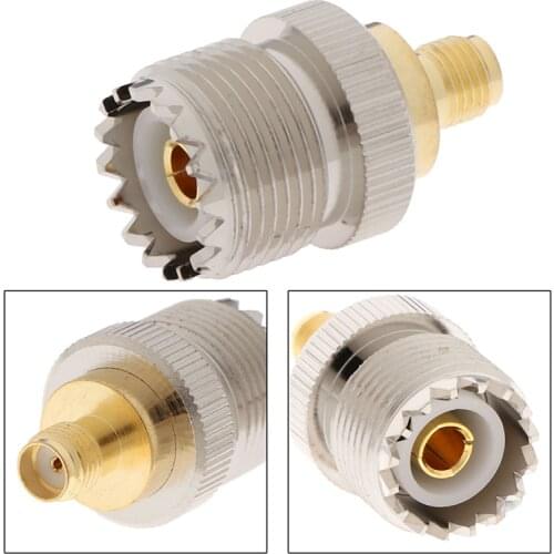 1Pc Brass 50 Ohm M Type Female SL16-K/SMA-K to SO-239 PL259 Female RF Adapter Connector 3cm*1.5cm