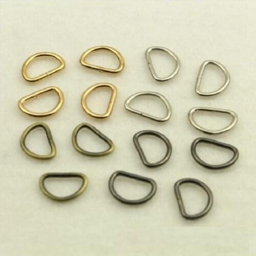 500pcs/lot Luggage Handbag Hardware Accessories 1.3cm inner diameter DIY shoulder strap chain belt buckle opening Handbag D ring