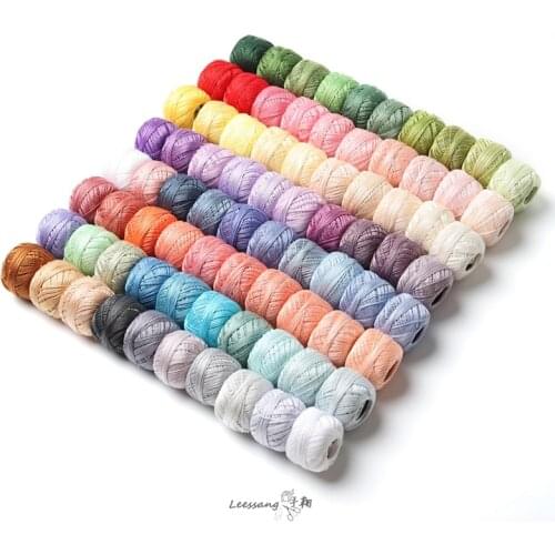80 colors Pearl Cotton Embroidery Thread Size 8 Crochet needlepoint 5 grams double mercerized 100% Egyptian cotton 40 meter