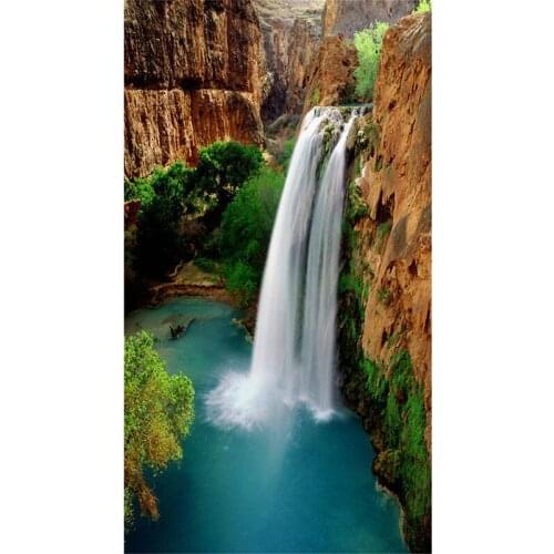 New Needlework Resin Diamond Embroidery Diy Diamond Painting Rhinestones Full Drill Diamond Beautiful waterfall series