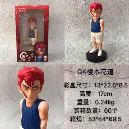 Anime Slam Dunk GK Sakuragi Hanamichi Abdominal Blue Q Version Boxed Model Figure anime figures