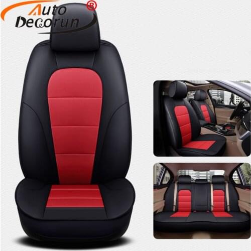 AutoDecorun 16PCS/Set Custom Genuine Leather Seat Covers for Mitsubishi Lancer Accessories Seat Cushions Cover Styling 2010-2013